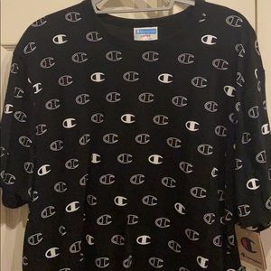 Black Champion logo Shirt new never worn with tags